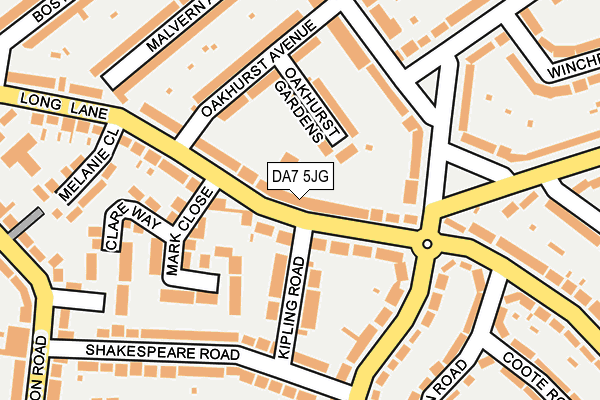 DA7 5JG map - OS OpenMap – Local (Ordnance Survey)