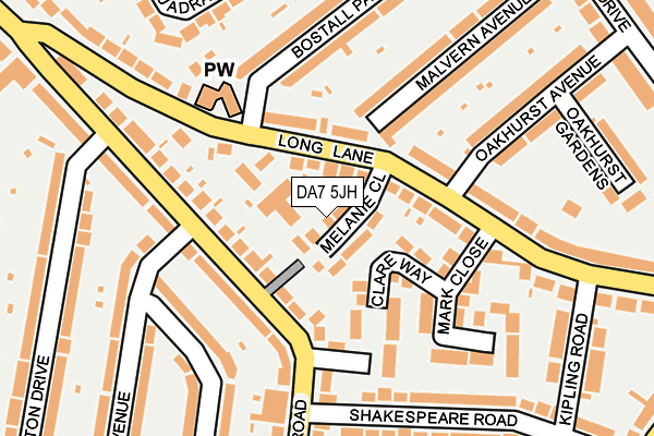 DA7 5JH map - OS OpenMap – Local (Ordnance Survey)