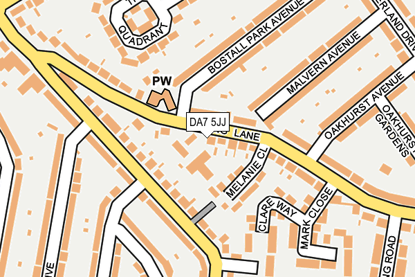 DA7 5JJ map - OS OpenMap – Local (Ordnance Survey)