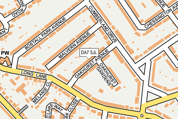 DA7 5JL map - OS OpenMap – Local (Ordnance Survey)