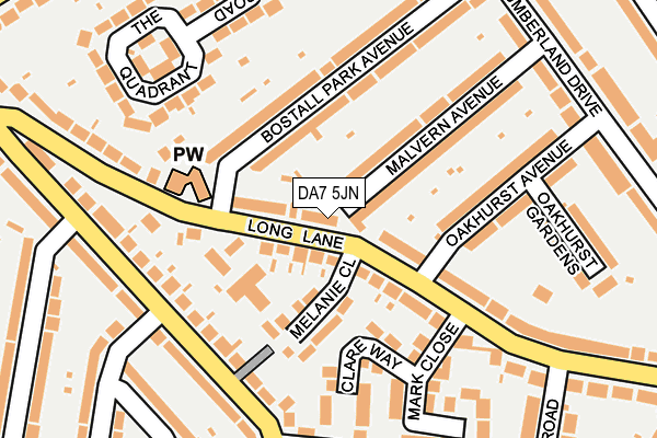 DA7 5JN map - OS OpenMap – Local (Ordnance Survey)