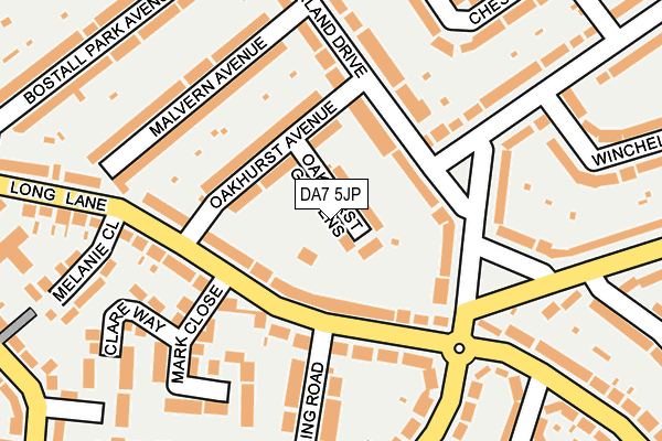 DA7 5JP map - OS OpenMap – Local (Ordnance Survey)