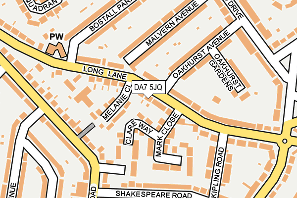 DA7 5JQ map - OS OpenMap – Local (Ordnance Survey)