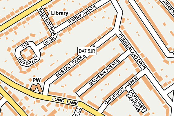 DA7 5JR map - OS OpenMap – Local (Ordnance Survey)