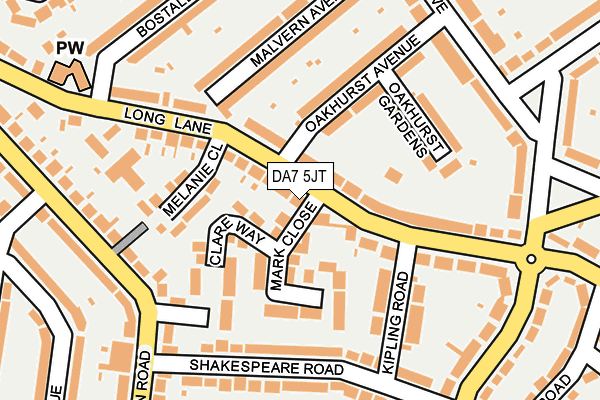 DA7 5JT map - OS OpenMap – Local (Ordnance Survey)