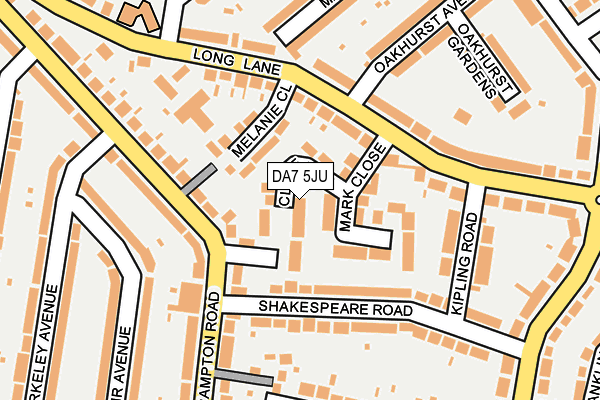 DA7 5JU map - OS OpenMap – Local (Ordnance Survey)