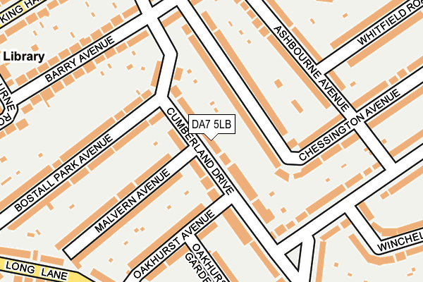 DA7 5LB map - OS OpenMap – Local (Ordnance Survey)