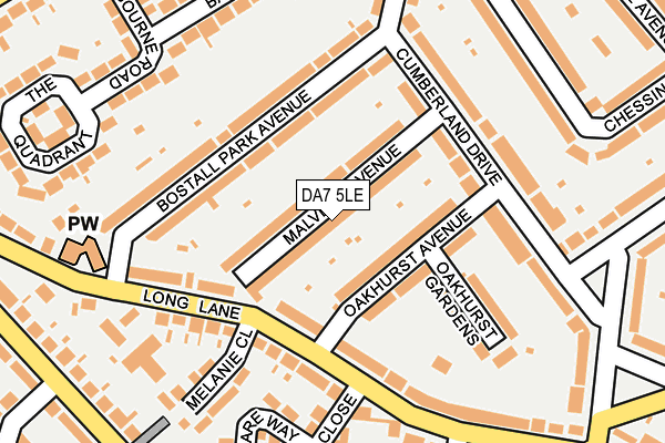 DA7 5LE map - OS OpenMap – Local (Ordnance Survey)