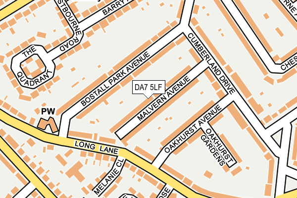 DA7 5LF map - OS OpenMap – Local (Ordnance Survey)