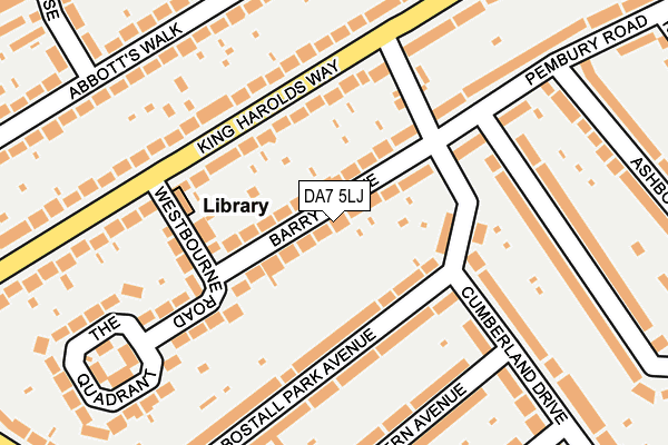 DA7 5LJ map - OS OpenMap – Local (Ordnance Survey)