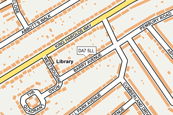 DA7 5LL map - OS OpenMap – Local (Ordnance Survey)