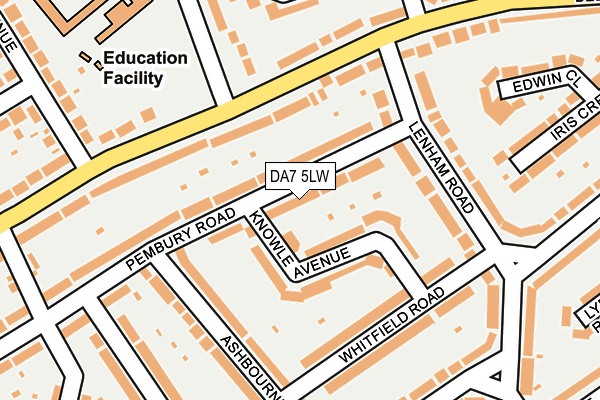 DA7 5LW map - OS OpenMap – Local (Ordnance Survey)