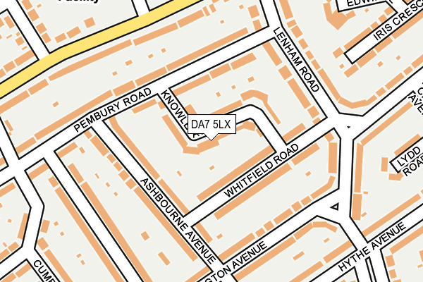 DA7 5LX map - OS OpenMap – Local (Ordnance Survey)
