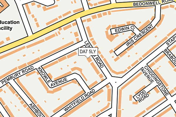 DA7 5LY map - OS OpenMap – Local (Ordnance Survey)