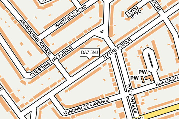 DA7 5NJ map - OS OpenMap – Local (Ordnance Survey)