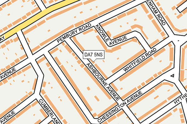 DA7 5NS map - OS OpenMap – Local (Ordnance Survey)