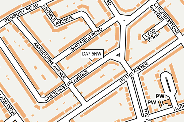 DA7 5NW map - OS OpenMap – Local (Ordnance Survey)