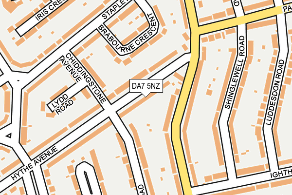 DA7 5NZ map - OS OpenMap – Local (Ordnance Survey)