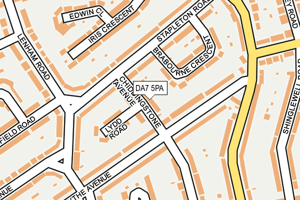 DA7 5PA map - OS OpenMap – Local (Ordnance Survey)