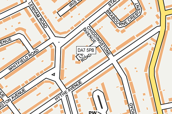 DA7 5PB map - OS OpenMap – Local (Ordnance Survey)