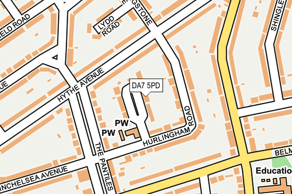 DA7 5PD map - OS OpenMap – Local (Ordnance Survey)
