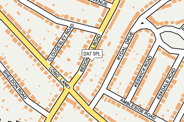DA7 5PL map - OS OpenMap – Local (Ordnance Survey)
