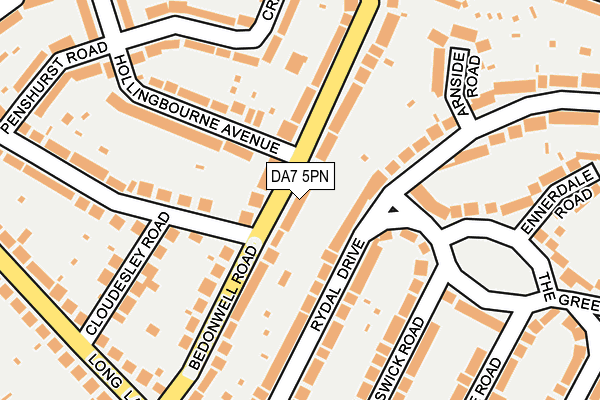 DA7 5PN map - OS OpenMap – Local (Ordnance Survey)