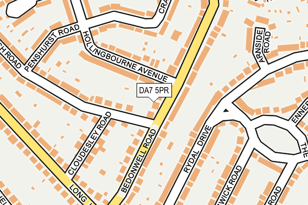 DA7 5PR map - OS OpenMap – Local (Ordnance Survey)