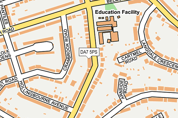 DA7 5PS map - OS OpenMap – Local (Ordnance Survey)
