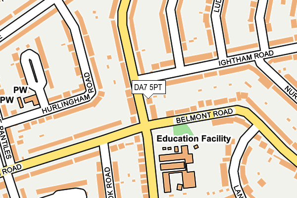 DA7 5PT map - OS OpenMap – Local (Ordnance Survey)