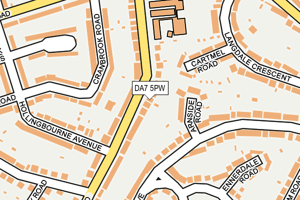 DA7 5PW map - OS OpenMap – Local (Ordnance Survey)