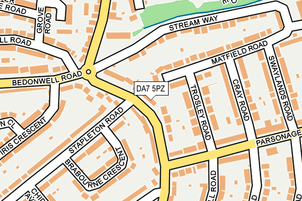 DA7 5PZ map - OS OpenMap – Local (Ordnance Survey)