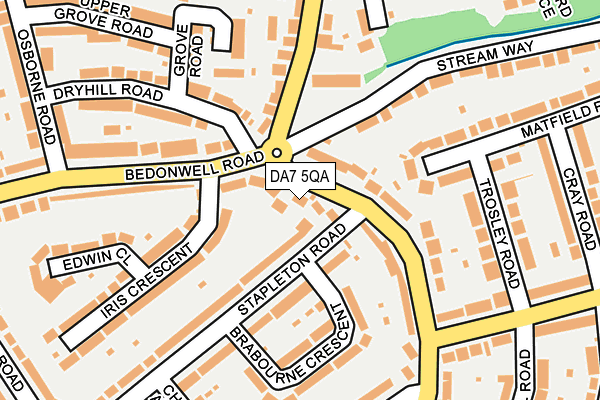 DA7 5QA map - OS OpenMap – Local (Ordnance Survey)