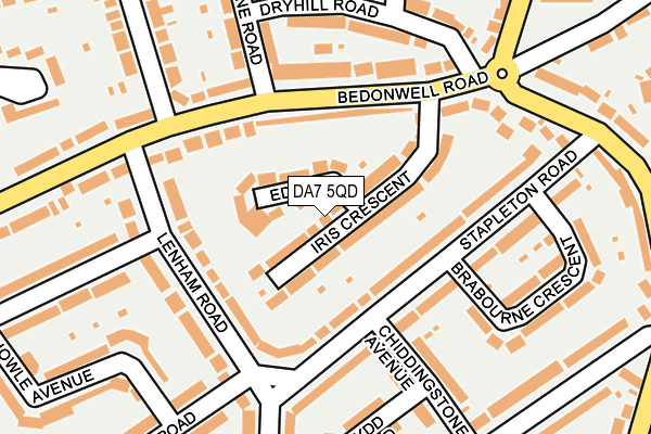 DA7 5QD map - OS OpenMap – Local (Ordnance Survey)