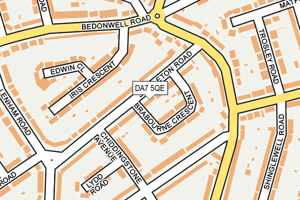 DA7 5QE map - OS OpenMap – Local (Ordnance Survey)