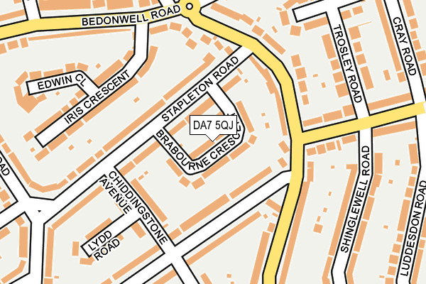 DA7 5QJ map - OS OpenMap – Local (Ordnance Survey)