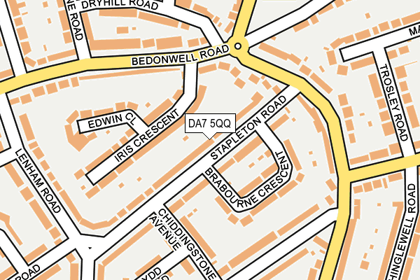 DA7 5QQ map - OS OpenMap – Local (Ordnance Survey)