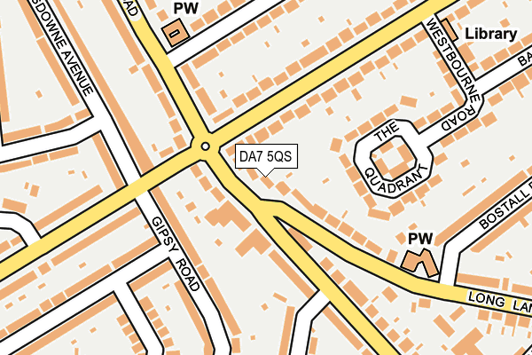 DA7 5QS map - OS OpenMap – Local (Ordnance Survey)