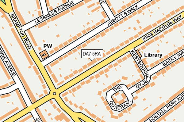 DA7 5RA map - OS OpenMap – Local (Ordnance Survey)
