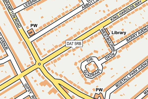 DA7 5RB map - OS OpenMap – Local (Ordnance Survey)