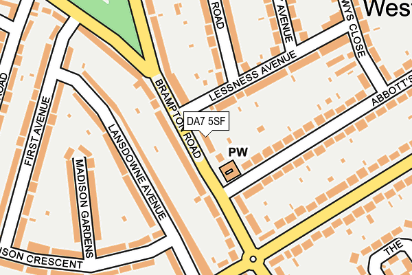 DA7 5SF map - OS OpenMap – Local (Ordnance Survey)