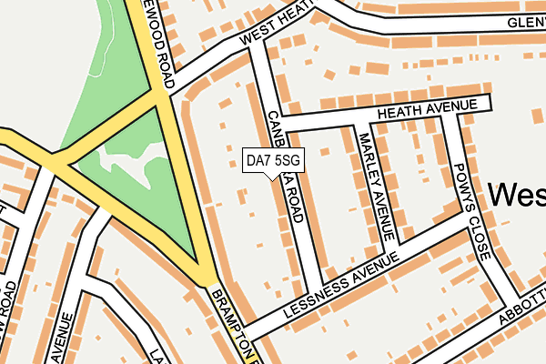 DA7 5SG map - OS OpenMap – Local (Ordnance Survey)
