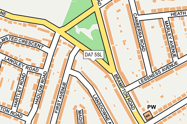 DA7 5SL map - OS OpenMap – Local (Ordnance Survey)