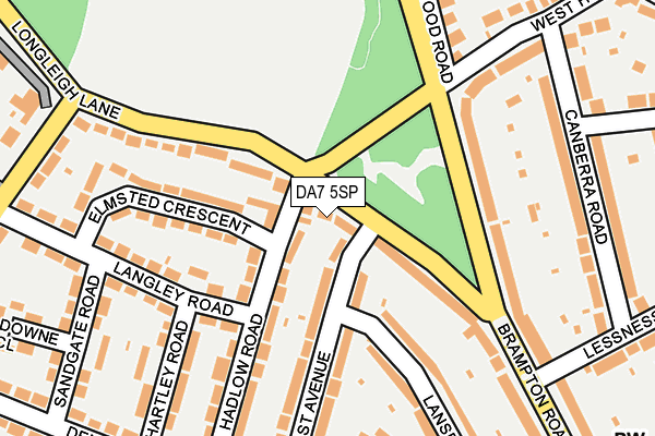 DA7 5SP map - OS OpenMap – Local (Ordnance Survey)