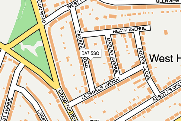 DA7 5SQ map - OS OpenMap – Local (Ordnance Survey)
