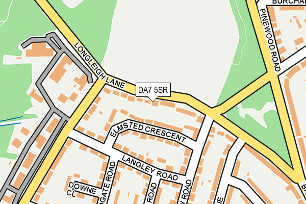 DA7 5SR map - OS OpenMap – Local (Ordnance Survey)