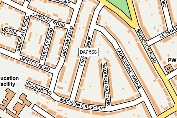 DA7 5SS map - OS OpenMap – Local (Ordnance Survey)