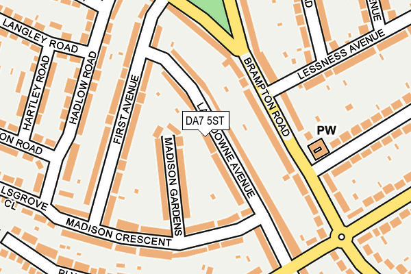 DA7 5ST map - OS OpenMap – Local (Ordnance Survey)