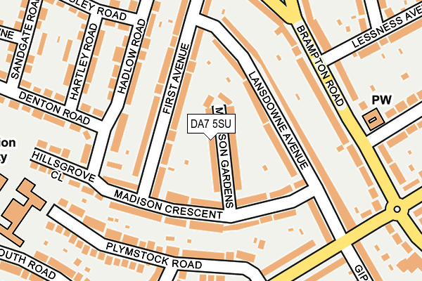 DA7 5SU map - OS OpenMap – Local (Ordnance Survey)