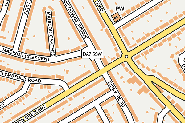 DA7 5SW map - OS OpenMap – Local (Ordnance Survey)